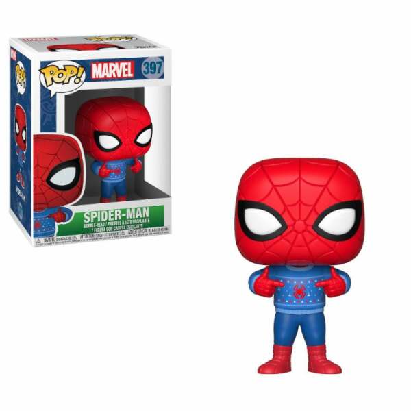 Marvel Comics POP! Marvel Holiday Vinyl Cabezón Spider-Man (Ugly Sweater) 9 cm