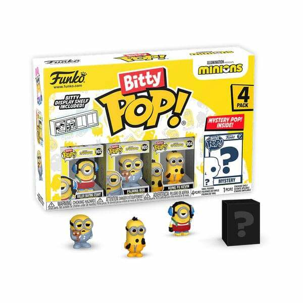 Minions Pack de 4 Figuras Bitty POP! Vinyl Roller Skating Stuart 2,5 cm