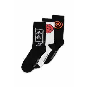 Naruto Shippuden Pack de 3 Pares de Calcetines Sasuke Symbol 43-46