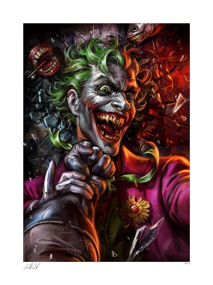 Dc Comics Litografia Eternal Enemies The Joker Vs Batman 46 X 61 Cm Sin Marco