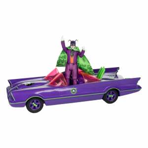 DC Retro Figura y vehículo Batman 66 Batmobil with Joker (Gold Label)