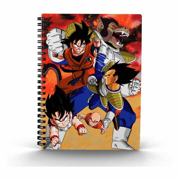 Dragon Ball Z Libreta Efecto 3D Goku vs Vegeta