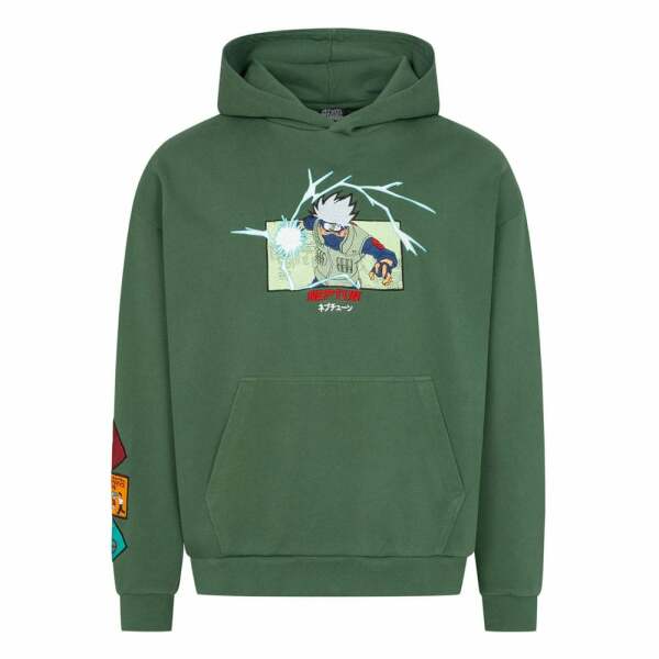 Naruto Shippuden Sudadera capucha Graphic Green talla L