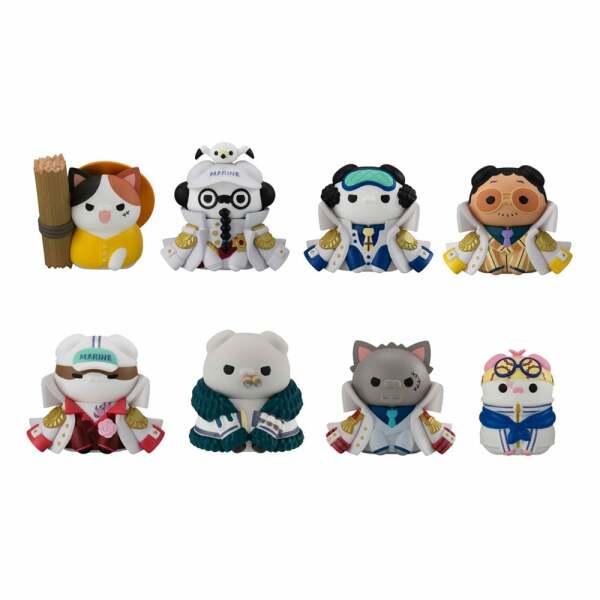 One Piece Mega Cat Project Nyan Piece Nyan! Minifiguras Luffy vs Marines Ver. 3 cm Surtido (8)