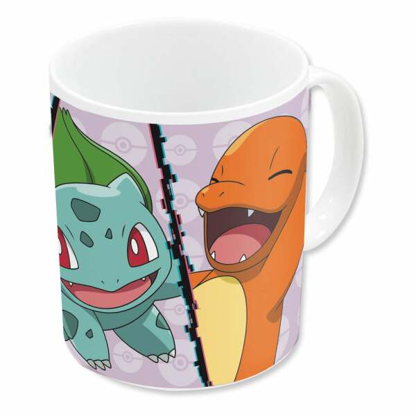 Pokemon Taza Charmander, Bulbasaur, Squirtle, Pikachu  320 ml