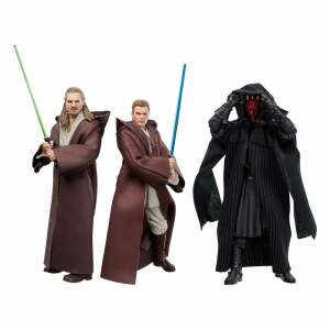 Star Wars Episode I Black Series Pack de 3 Figuras Qui-Gon Jinn, Darth Maul, Obi-Wan Kenobi 15 cm