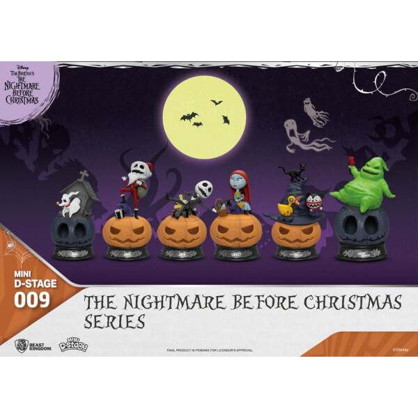 The Nightmare Before Christmas Pack de 6 Figuras Mini Diorama Stage The Nightmare Before Christmas Series 10 cm