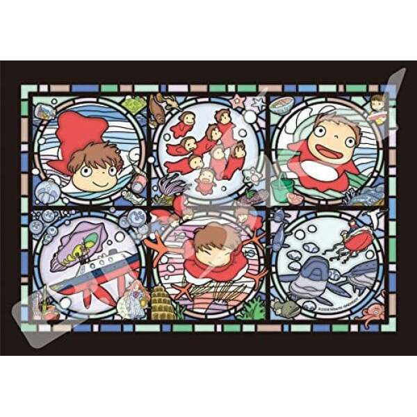 Gake no ue no Ponyo Puzzle Stained Glass Ponyos everywhere (208 piezas)