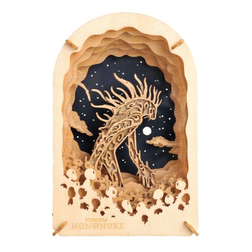 La princesa Mononoke Paper Model Kit Paper Theater Wood Style Night Walker