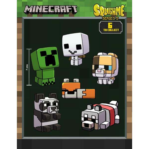 Minecraft Figuras Antiestrés Squishme 7 cm Series 5 Expositor (16)