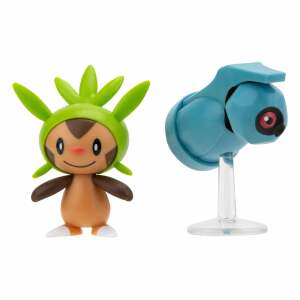 Pokémon Pack de 2 Figuras Battle Figure First Partner Set Chespin, Beldum 5 cm