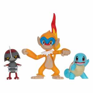 Pokémon Pack de 3 Figuras Battle Figure Set Pawniard, Squirtle #1, Monferno 5 cm