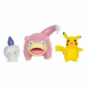 Pokémon Pack de 3 Figuras Battle Figure Set Pikachu (Female), Litwick, Slowpoke 5 cm