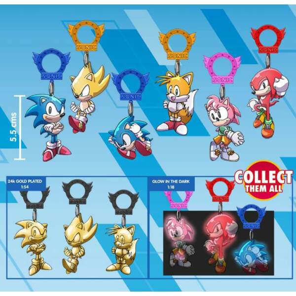 Sonic the Hedgehog Colgantes para maletas PVC Bags Series 5 Display (18)