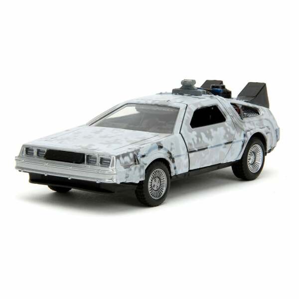 Regreso al Futuro Réplica Vehículo Diecast Model Hollywood Rides 1/32 DeLorean Time Machine Frost