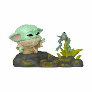 Star Wars POP! Deluxe Vinyl Figura Din Grogu w/Frog 9 cm