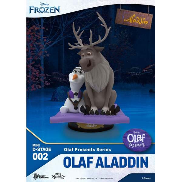 Frozen: El reino del hielo Estatua PVC Mini Diorama Stage Olaf Presents Olaf Aladdin 12 cm