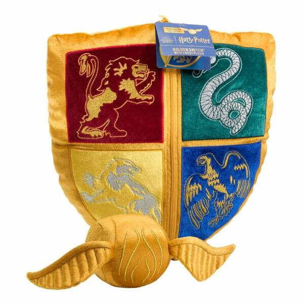 Harry Potter Almohada con Peluche Quidditch Crest & Snitch dorada