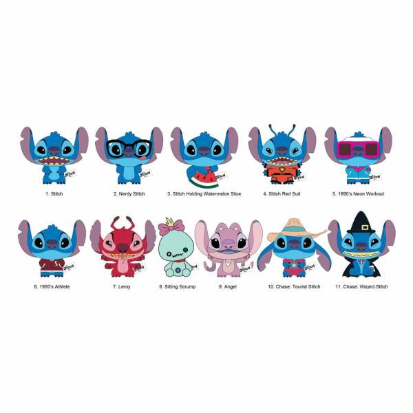 Lilo & Stitch Colgantes Peluche Stitch Charm Expositor (24)