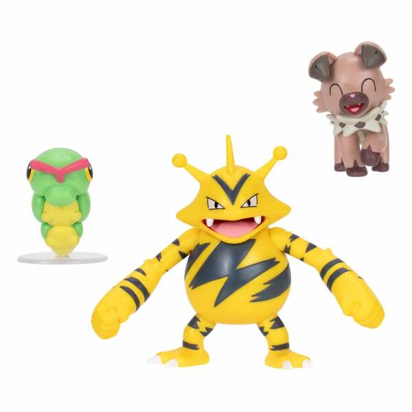 Pokémon Pack de 2 Figuras Battle Figure Set Caterpie, Rockruff, Electabuzz