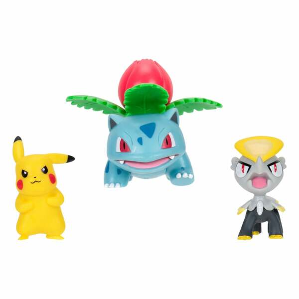 Pokémon Pack de 3 Figuras Battle Figure Set Pikachu #2, Jangmo-o, Ivysaur