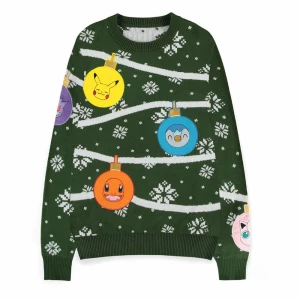 Pokémon Sweatshirt Christmas Jumper Xmas Balls talla L