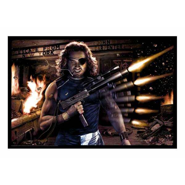 Rescate en Nueva York Litografia Snake Plissken 46 x 61 cm – sin marco