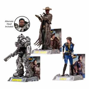 Fallout Pack de 3 Figuras Movie Maniacs Lucy & Maximus & The Ghoul (GITD) (Gold Label) 15 cm