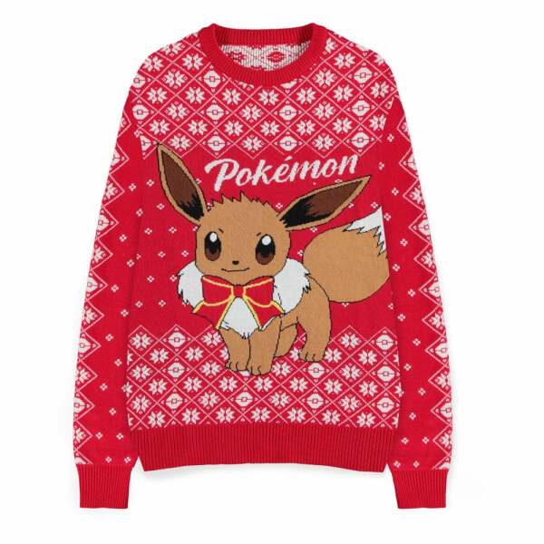 Pokémon Sweatshirt Christmas Jumper Eevee talla L