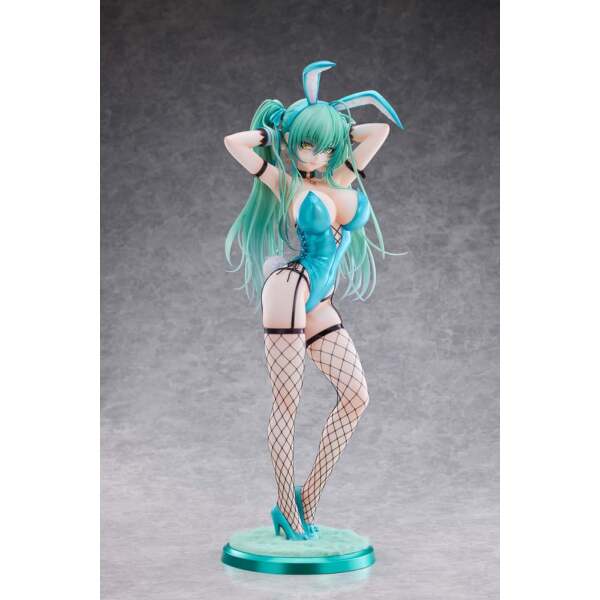 Original Character Estatua PVC 1/4 Green Twin Tail Bunny-chan Fishnet Tights Ver. 43 cm