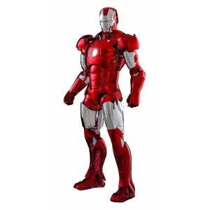 Iron Man Figura Movie Masterpiece Diecast 1/6 Iron Man Mark III (Red & Chrome Version) Hot Toys Exclusive 32 cm