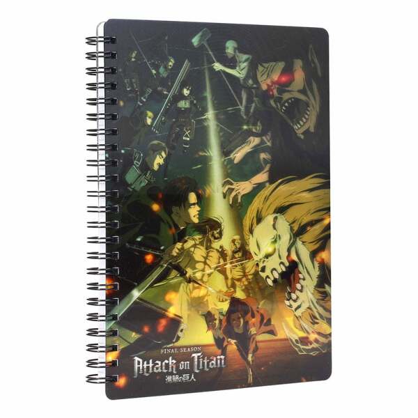 Attack on Titan Libreta Efecto 3D Struggle