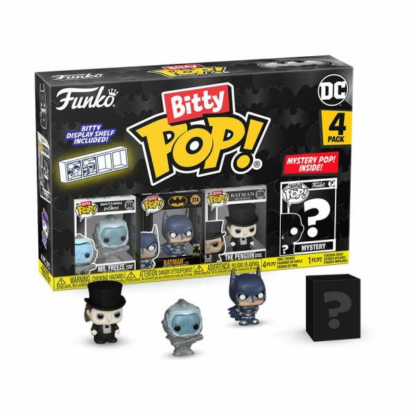 Batman 85th Anniversary Pack de 4 Figuras Bitty POP! Vinyl Freeze 2,5 cm