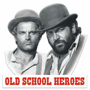 Bud Spencer & Terence Hill Placa de Chapa 3D Old School Heroes 45 x 45 cm