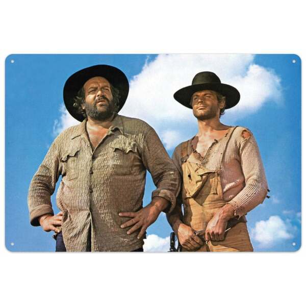 Bud Spencer & Terence Hill Placa de Chapa Blue Sky 20 x 30 cm