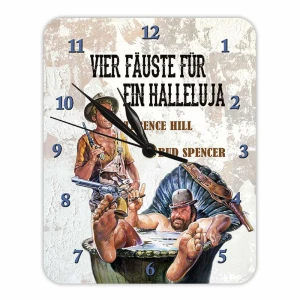 Bud Spencer & Terence Hill Reloj de Pared Vier Fäuste für ein Halleluja