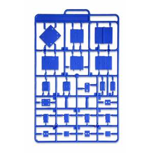 Original Character Plastic Model Kit 1/80 Pop Another World Series Relay box/Cubicle Blue 3 cm