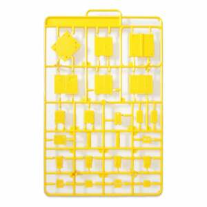 Original Character Plastic Model Kit 1/80 Pop Another World Series Relay box/Cubicle Yellow 3 cm