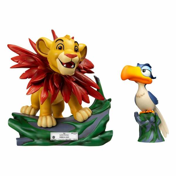 Disney pack de 2 Estatuas Master Craft El rey león Little Simba & Zazu 31 cm