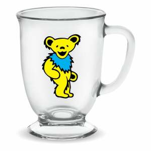 Grateful Dead: Yellow Dancing Bear 16oz Glass Cafe Mug