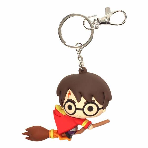 Harry Potter Llavero caucho Harry Potter & Broomstick 7 cm