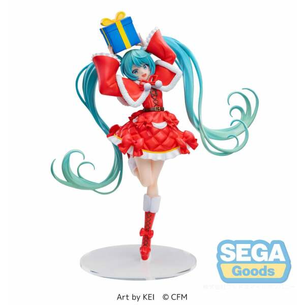 Hatsune Miku Series Estatua Luminasta PVC Hatsune Miku Christmas 2024 19 cm