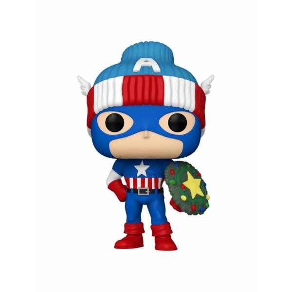 Marvel POP! Vinyl Figura Holiday Capt. America 9 cm