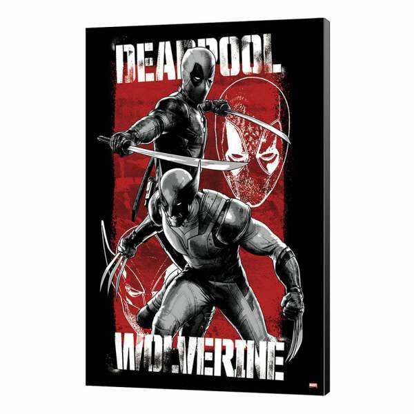 Marvel Póster de madera Deadpool & Wolverine 03 Maximum Effort 35 x 50 cm