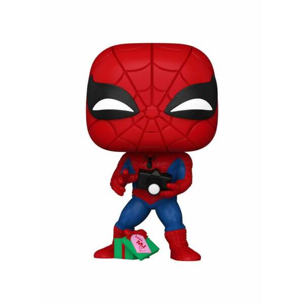 Marvel POP! Vinyl Figura Holiday Spiderman w/Open gift 9 cm