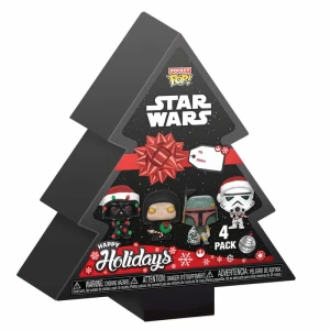 Star Wars Holiday 2024 Pack de 4 Llaveros Pocket POP! Vinyl Tree Holiday Box 4 cm