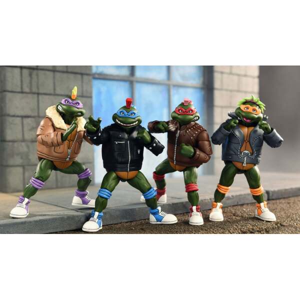 Tortugas Ninja (Cartoon) Figuras Paquete de 4 Punk Turtles 18 cm