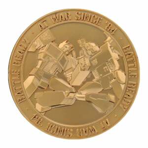 Transformers Moneda 40th Anniversary 24k Gold Plated Edition 4 cm