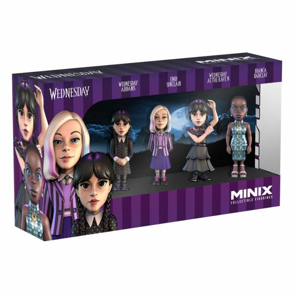 Wednesday Pack de 4 Figuras Minix 7 cm