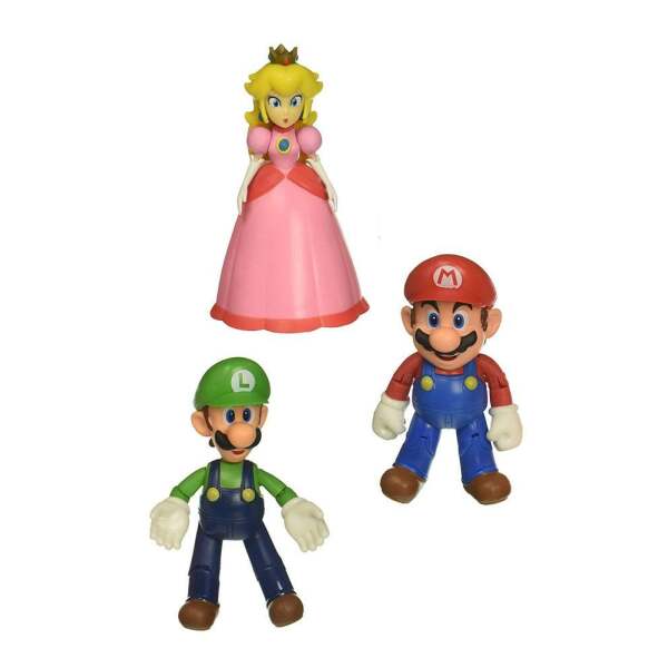 World of Nintendo Pack de 3 Figuras Mushroom Kingdom 10 cm